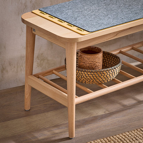 Rootz Schoenenbank met opbergruimte - Ingangsbank - Schoenenrek - Penverbinding Vakmanschap - Eenvoudige montage - Milieuvriendelijke materialen - 110 cm x 44 cm x 37 cm