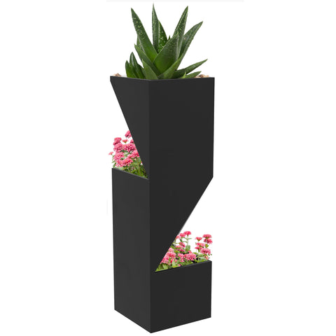 Rootz Indoor Flower Pot Planter - Metal Garden Bucket - Horticulture Planters - Prevents Soil Compression - 30 x 30 x 100 cm