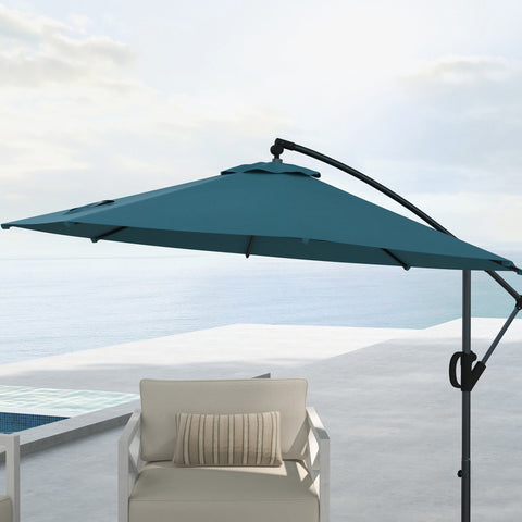 Rootz Side Tiltable Parasol - Sun Shade - Outdoor Umbrella - UV Protection 30+ - 293cm x 260cm