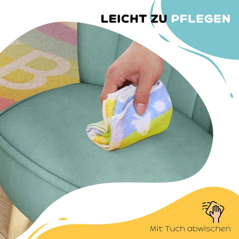 Rootz Kids Armchair - Children's Lounge Chair - Mini Sofa - Velvety Soft Cover - Sturdy Wooden Frame - 44cm x 45cm x 56.5cm