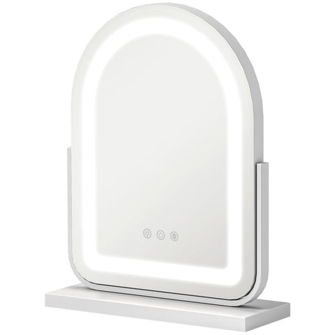 Rootz Cosmetic Mirror with LED Lighting - Vanity Mirror - Makeup Mirror - Rotatable, Touch Control, 33cm x 12cm x 44.5cm