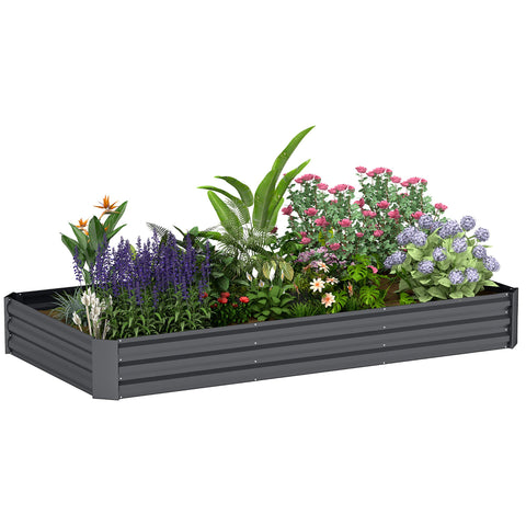 Rootz Garden Raised Bed - Planter Box - Elevated Garden Bed - Rust-Resistant & Durable - 240 x 120 x 30 cm