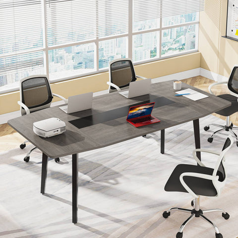 Rootz 8FT Conference Table - Meeting Table - Boardroom Table - Elegant Design -240cm x 120cm x 75cm