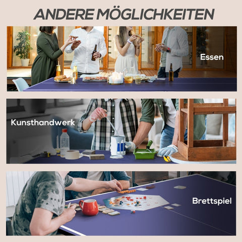 Rootz Tafeltennistafel - Pingpongtafel - Opvouwbare speeltafel - Ultracompacte opslag - Verstelbare poten - Multifunctioneel gebruik - 274 cm x 152,5 cm x 76 cm - MDF en staal