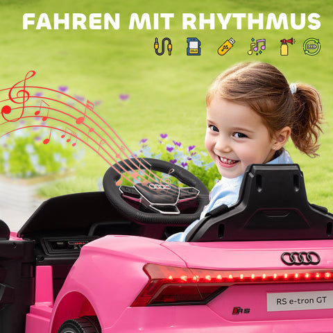 Rootz Children's Electric Car - Kids Ride-On - Battery-Powered Vehicle - Remote Control - Safe Seat Belt - 103cm x 58cm x 41cm - Pink