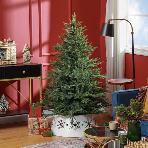 Rootz Christmas Tree - Artificial Pine Tree - Lifelike Branches - Easy Assembly - Flame-Resistant - Metal Base - Green - Ø95 x 150H cm