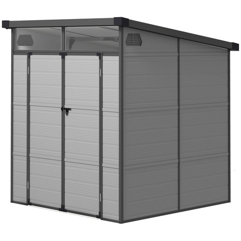 Rootz Garden Shed Bike Shelter - Tool Storage - Lockable Doors - Durable & Weatherproof - 1.9m x 1.9m x 2.15m