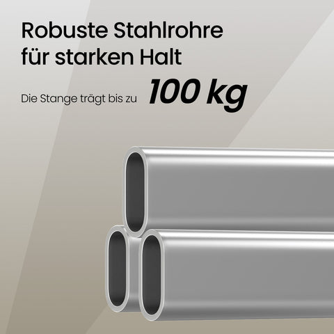 Rootz Clothing Rack on Wheels - Wardrobe Stand - Pull-Out Clothes Rail - Wrinkle-Free Storage - 92-132cm x 160cm x 45.4cm