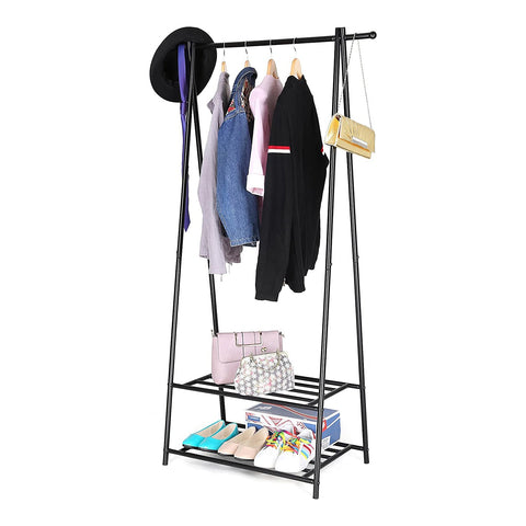 Rootz Clothes Rack - Coat Stand - Garment Rack - Steel Tubes - Space Saving - Easy Assembly - 87.5cm x 155cm x 41cm