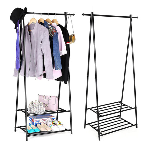 Rootz Clothes Rack - Coat Stand - Garment Rack - Steel Tubes - Space Saving - Easy Assembly - 87.5cm x 155cm x 41cm