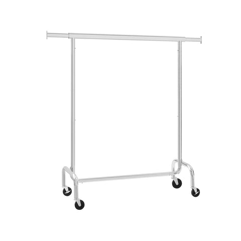 Rootz Clothes Rack - Garment Rack - Clothing Stand - Chrome Plated Iron Tube - 110-150cm x 160cm x 45cm - Silvery - 130kg Load Capacity