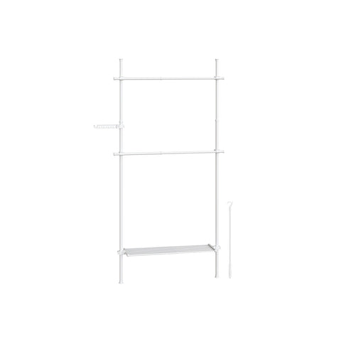 Rootz Floor-to-Ceiling Clothes Rack - Garment Rack - Clothing Stand - Space Saving - 33.5 x (84-123) x (208-310) cm