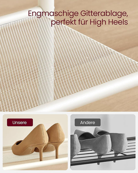 Rootz Wooden Coat Stand - Oak White Coat Hanger - 9 Hooks - Chipboard & Steel - 30cm x 85cm x 180.5cm - Max Load 90kg