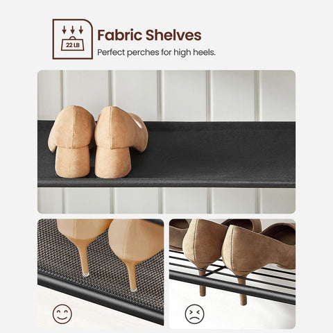 Rootz Coat Stand with Bench - Garment Rack - Hallway Organizer - Space-Saving Design - 32.2 x 64 x 180 cm