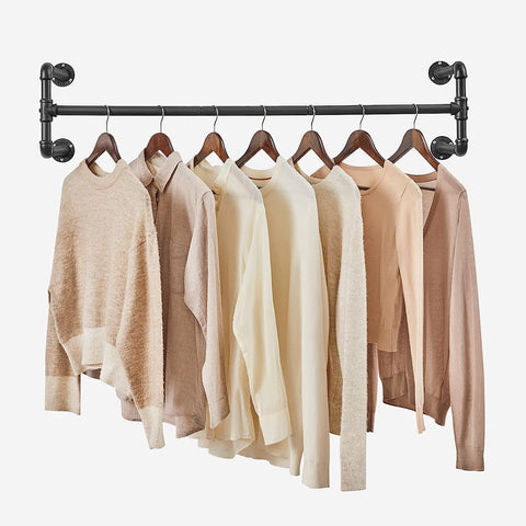 Rootz 2 Piece Set Clothes Rails - Hanging Rods - Wall-Mounted Racks - Ideal for Maximizing Space - 110cm x 30cm x 29.3cm