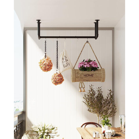 Rootz 2 Piece Set Clothes Rails - Hanging Rods - Wall-Mounted Racks - Ideal for Maximizing Space - 110cm x 30cm x 29.3cm