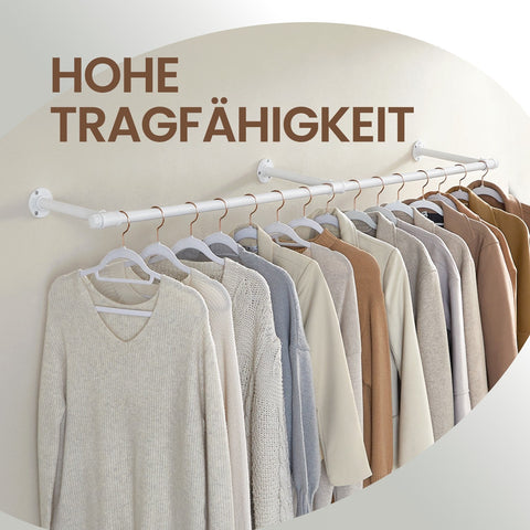 Rootz Adjustable Cloakroom Rod - Wardrobe Organizer - Steel Clothes Hanger - Durable Storage Solution - 30cm x 170cm x 7cm