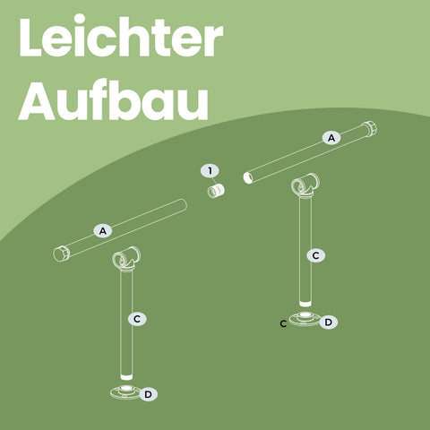 Rootz Wall Mounted Clothing Rail - Clothes Rack - Industrial Design - Space-Saving - 30 x 84 x 7 cm