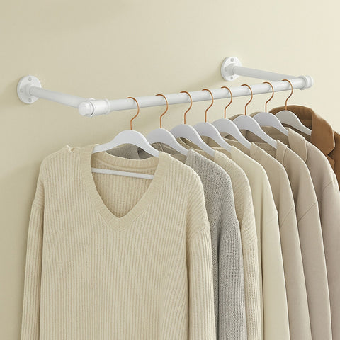 Rootz Steel Clothes Rail Set - Wardrobe Rod - Garment Hanger - Durable Steel - 30cm x 84cm x 7cm