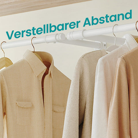 Rootz Steel Clothes Rail Set - Wardrobe Rod - Garment Hanger - Durable Steel - 30cm x 84cm x 7cm