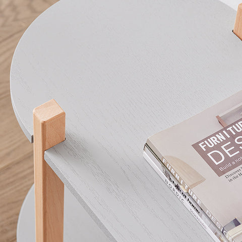 Rootz Scandinavian Style Standing Shelf - Bookshelf - Exhibition Shelf - Elegant & Functional - MDF & Beech - 100x52x33cm