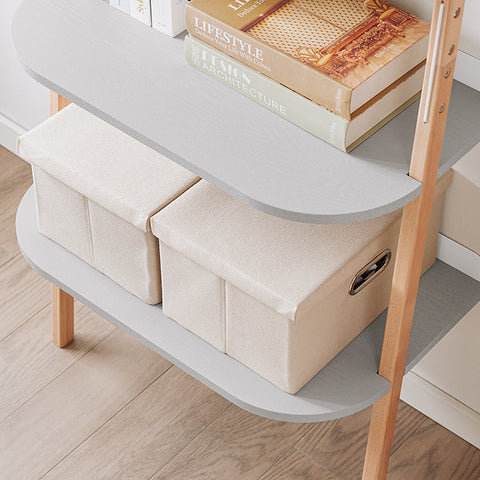 Rootz Ladder Shelf - Bookshelf - Storage Shelf - Space-Saving Design - 44x169x39cm