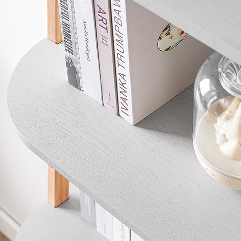 Rootz Ladder Shelf - Bookshelf - Storage Shelf - Space-Saving Design - 44x169x39cm