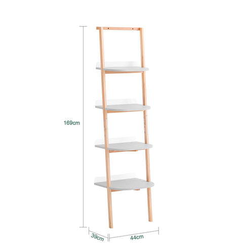 Rootz 44cm Wide Conductor Shelf - Bookshelf - Exhibition Shelf - MDF & Beech - Versatile Storage Solution - 44x169x39cm