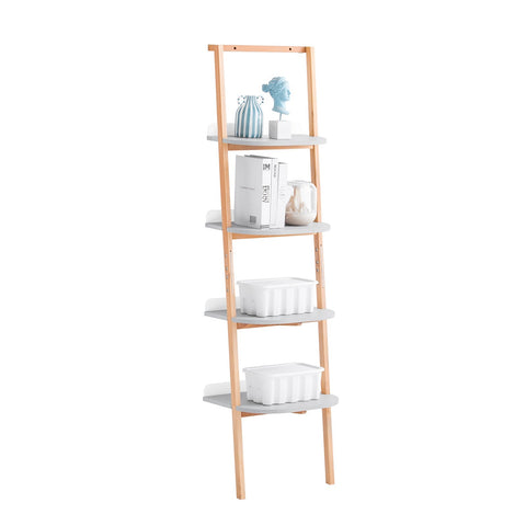 Rootz 44cm Wide Conductor Shelf - Bookshelf - Exhibition Shelf - MDF & Beech - Versatile Storage Solution - 44x169x39cm