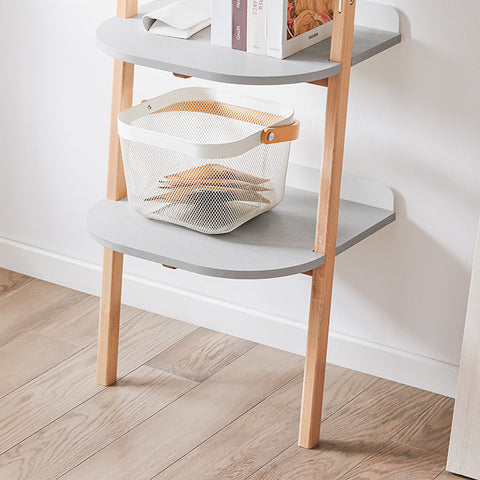 Rootz 44cm Wide Conductor Shelf - Bookshelf - Exhibition Shelf - MDF & Beech - Versatile Storage Solution - 44x169x39cm
