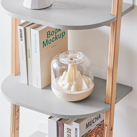 Rootz 44cm Wide Conductor Shelf - Bookshelf - Exhibition Shelf - MDF & Beech - Versatile Storage Solution - 44x169x39cm