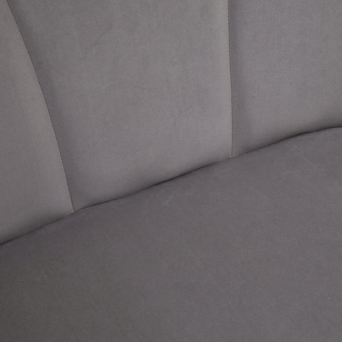 Rootz 2-Seater Sofa - Double-Sof - Two-Seater Lounge Chair - Modern Design - Supports Up to 160kg - 132cm x 66cm x 80cm - Grey