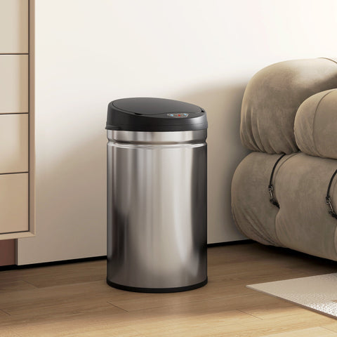 Rootz 30L Sensor Waste Bin - Touch-Free Trash Can - Soft-Close Garbage Can - Hygienic Kitchen - 32cm x 30.5cm x 51cm
