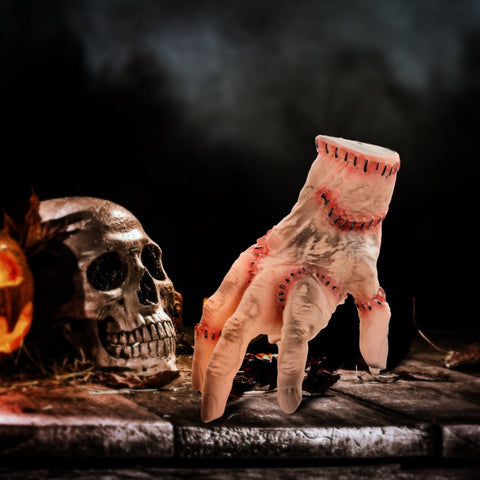 Rootz Halloween Animated Decoration - Scary Hand - Moving Figure - Clattering Footsteps - Indoor/Outdoor - No Assembly - 15cm x 18cm x 21cm