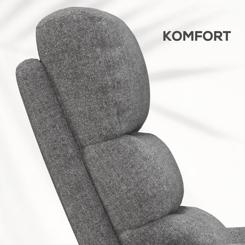 Rootz Electric Recliner Chair - TV Chair - Adjustable Armchair - Hydraulic Lift - Remote Control - Gray - 66cm x 90cm x 96cm