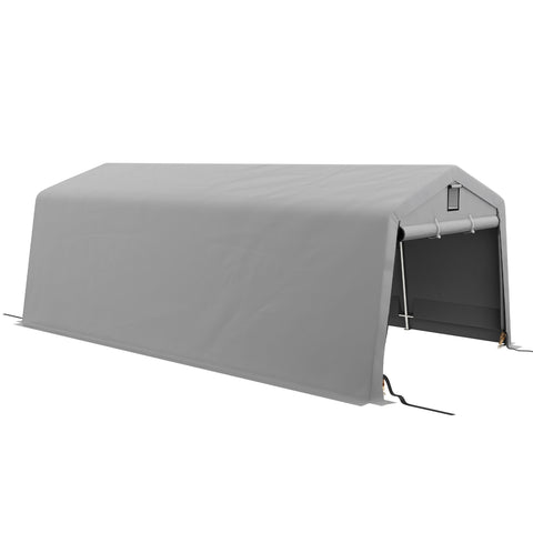 Rootz Tente Garage Carport - Storage Tent - Vehicle Shelter - UV-Resistant - 6.18m x 2.65/3.30m x 2.40m