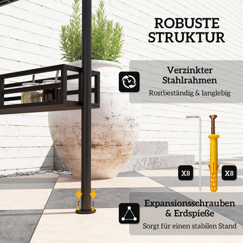 Rootz BBQ Tent - Grill-Zelt - Garden Pavilion - Air Circulation - 240cm x 150cm x 257cm