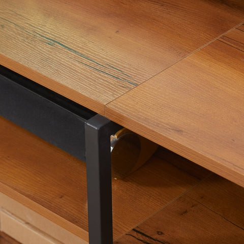 Rootz Industrial Design TV Stand - Lowboard - Media Console - Spacious Surface - Ample Storage - Durable Steel Frame - 120cm x 40cm x 59cm