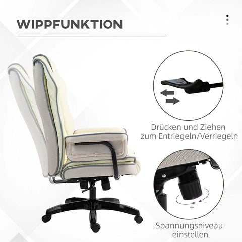 Rootz Ergonomic Office Chair - Computer Chair - Executive Chair - Maximum Comfort - 76cm x 80cm x 118-124cm