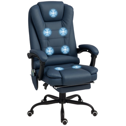 Rootz Massage Office Chair - Ergonomic Chair - Reclining Office Chair - 7 Vibration Points - 67L x 67W x 111-121H cm - Up to 120kg