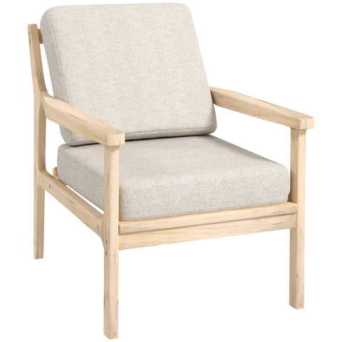 Rootz Upholstered Armchair - Reading Chair - Makeup Chair - Comfort & Stability - 62W x 82D x 82H cm