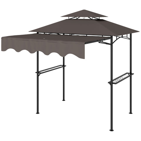 Rootz Grill Pavilion - Garden Shelter - Outdoor Canopy - Weather-Protection - 242x149x248cm - Perfect for Safe and Smoke-free Grilling!