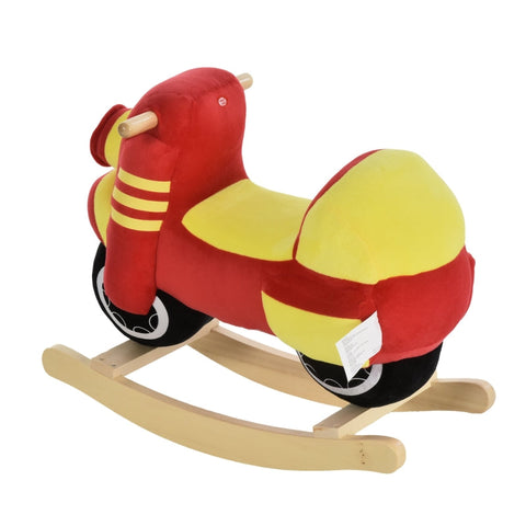 Rootz Motorcycle Design Rocking Horse - Rocker Toy - Padded Seat Rocker - Strengthens Core - 60cm x 25.5cm x 48cm