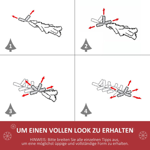 Rootz Artificial Christmas Tree with LED Lights - Holiday Tree - Festive Decor - Realistic Design - Easy Setup - 90cm x 45cm - PVC and Metal