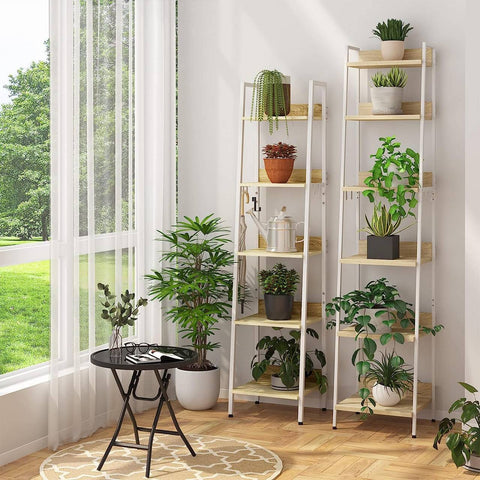 Rootz Industrial Style Storage Shelf - Bookshelf - Display Rack - Elegant & Durable - Multifunctional & Versatile - Anti-Tip Design - 41cm x 187cm x 36cm