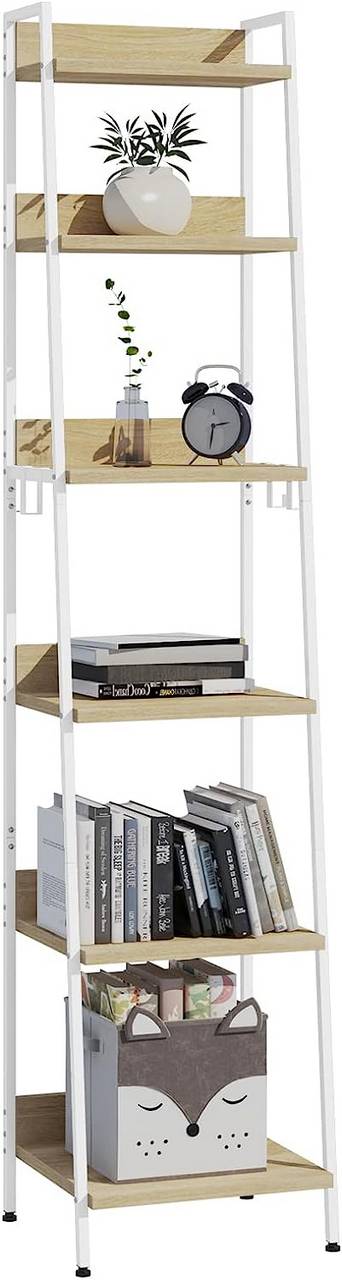 Rootz Industrial Style Storage Shelf - Bookshelf - Display Rack - Elegant & Durable - Multifunctional & Versatile - Anti-Tip Design - 41cm x 187cm x 36cm