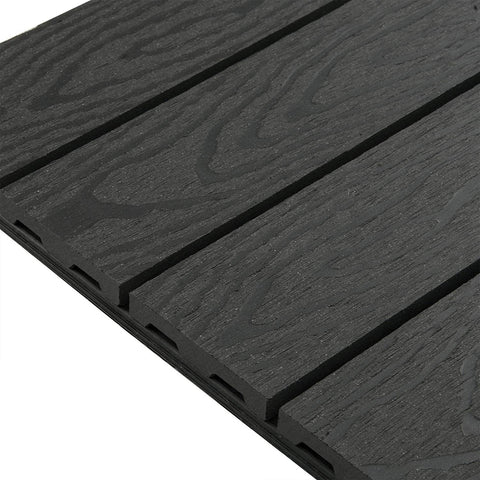 Rootz WPC Terrace Tiles - Outdoor Flooring - Decking Tiles - Durable & Weather-Resistant - Easy Installation - Low Maintenance - 30cm x 30cm x 1.8cm