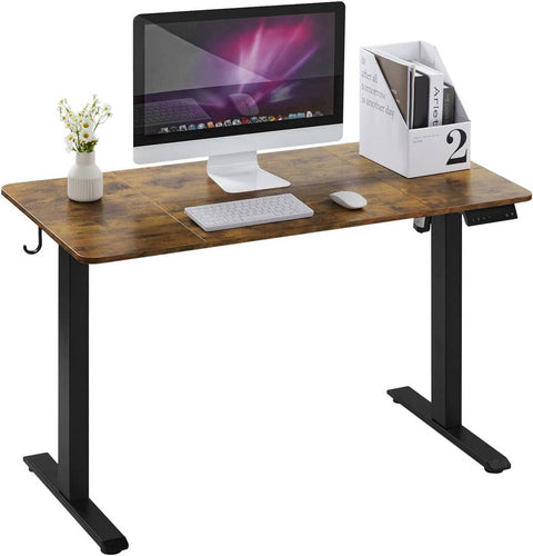 Rootz Height-Adjustable Desk - Standing Desk - Electronic Sit-to-Stand Table - Ergonomic with Memory Function - 120x60 cm - Improve Health and Productivity