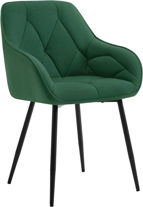 Rootz Velvet Dining Chair - Elegant Chair - Comfortable Seating - Luxurious Velvet, Ergonomic Design, Sturdy Metal Frame - 56cm x 83.5cm x 53cm