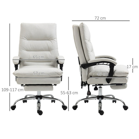 Rootz Massage Office Chair - Swivel Chair - Executive Chair - Lumbar Heat - 65cm x 72cm x 109-117cm
